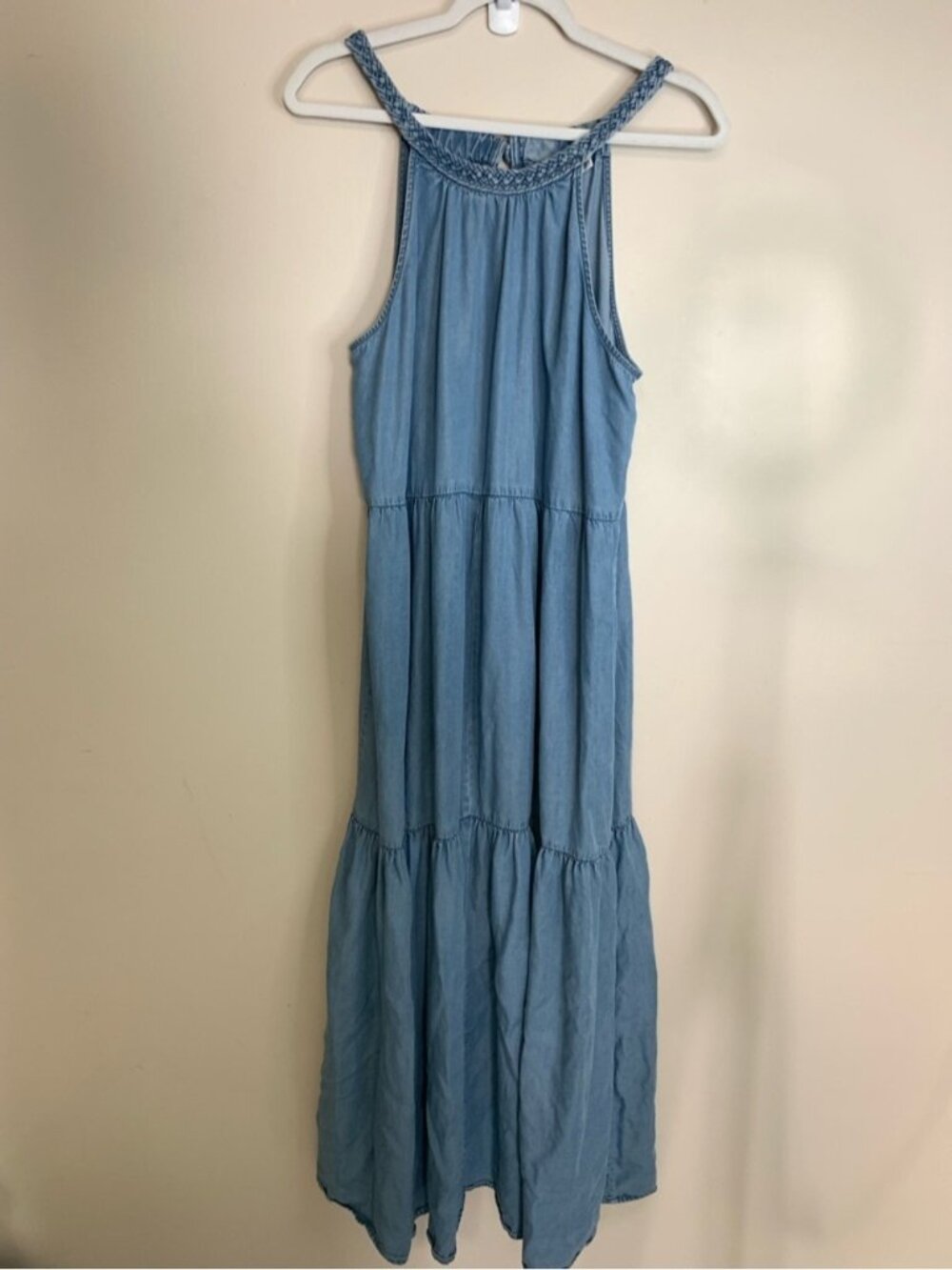 Ricki's Blue Maxi Halter Dress L